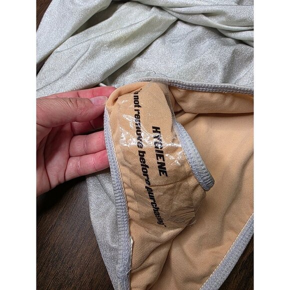 Silver One piece Newport News Swim Women size 10 Style: C2953 - Picture 8 of 14